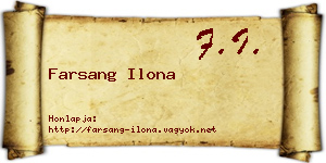 Farsang Ilona névjegykártya